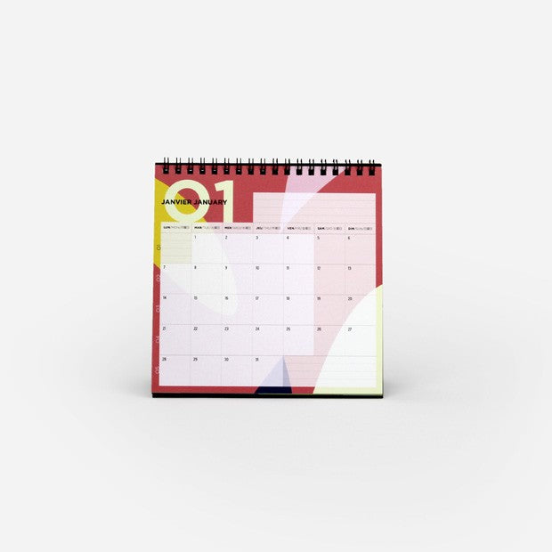 QUO VADISxPAPIER TIGRE 2019 Calendar 16x16cm Leave