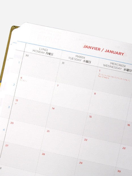 QUO VADISxPAPIER TIGRE 2019 Weekly Notebook M Diagonal