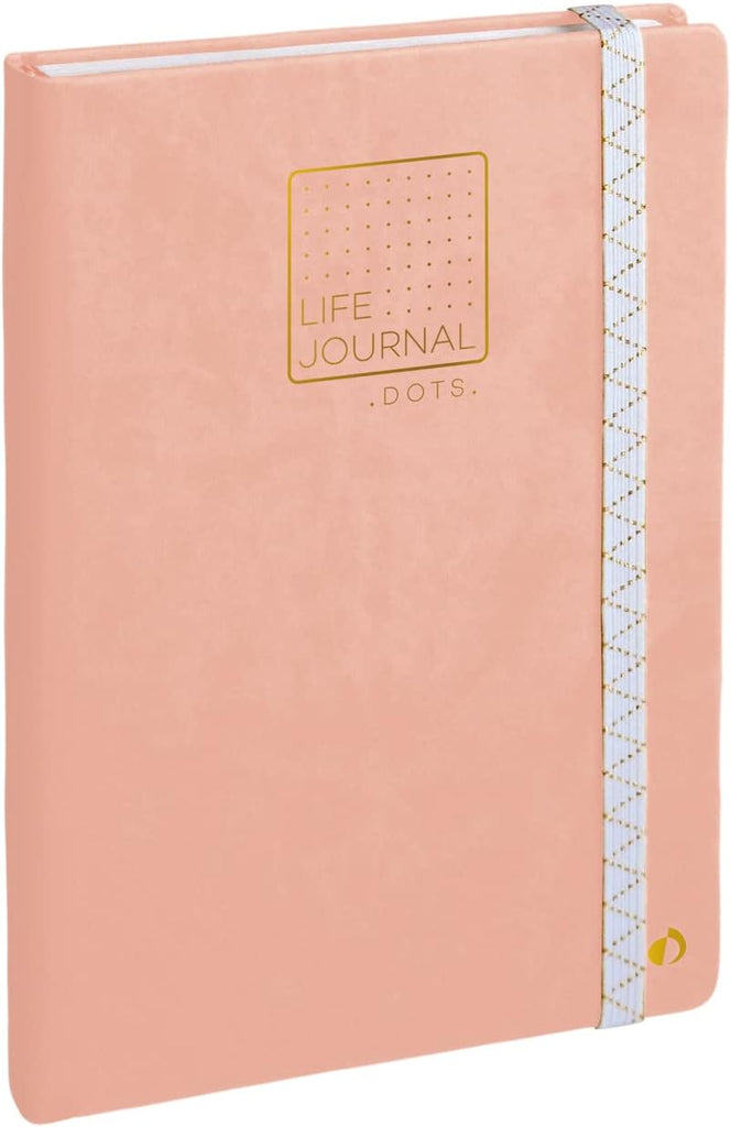 QUO VADIS Life Journal Dots L 15x21cm Coral Pink Default Title