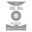 EXACOMPTA Record Cards 100s 14.8x21cm Square-White