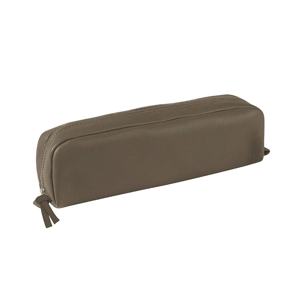 CLAIREFONTAINE LEATHER Pencil Case Rectangular Grey Default Title