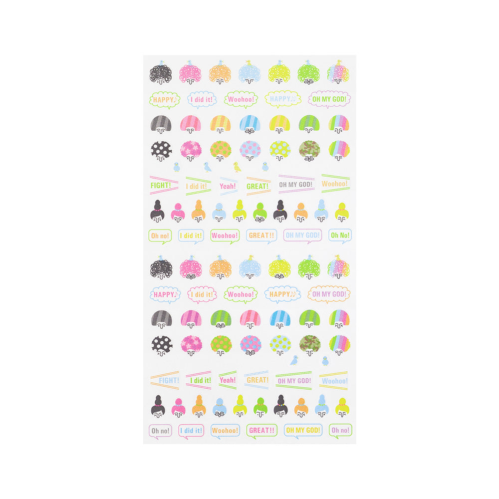 MIDORI Sticker Schedule 2387 Feeling Hair Style