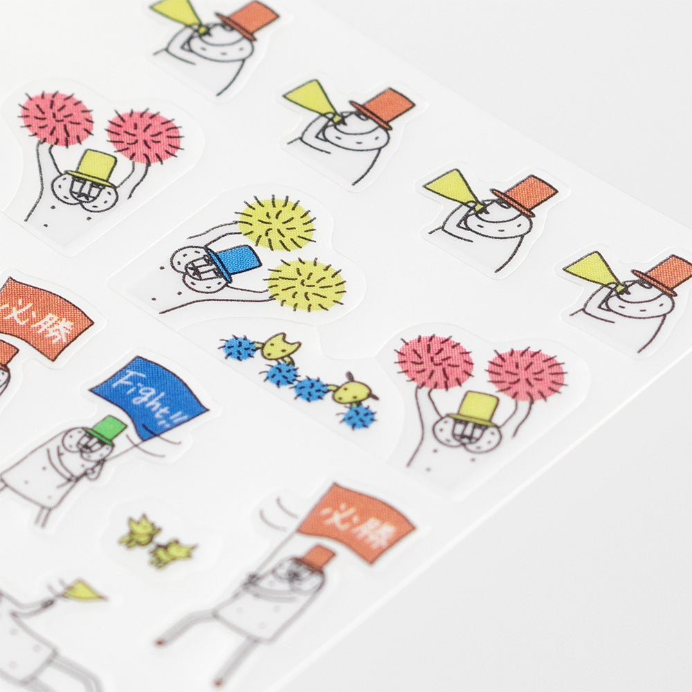 MIDORI Sticker Schedule 2385 Cheering Ojisan