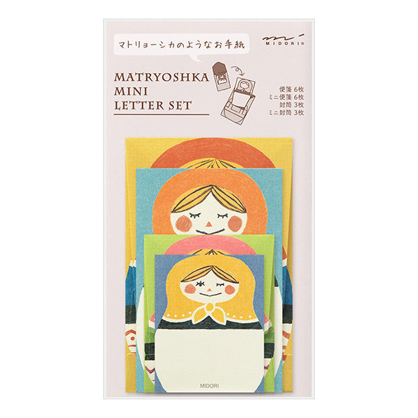 MIDORI Mini Letter Set Matryoshka doll Girl