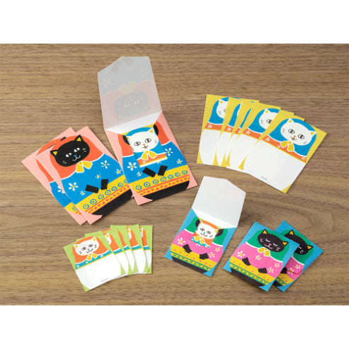 MIDORI Mini Letter Set Matryoshka doll Cat