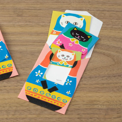 MIDORI Mini Letter Set Matryoshka doll Cat