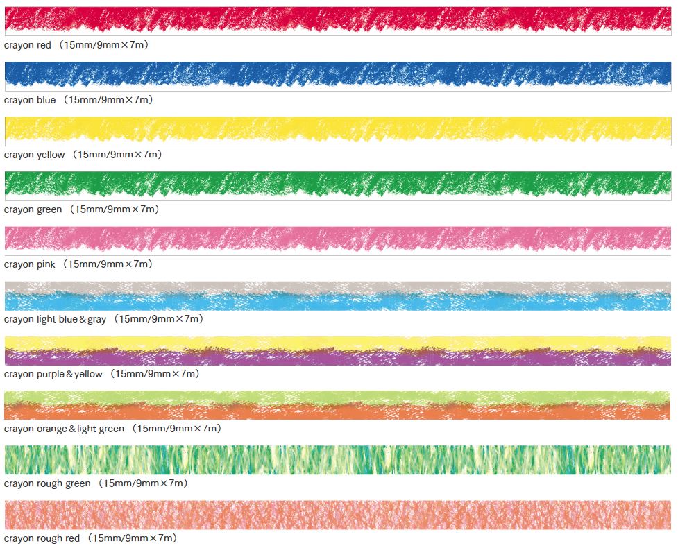 MT Art Tape Crayon 9mm Set