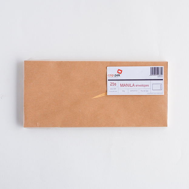 MANILA Envelopes 4.5"x9.5" 90g 25s IMPORTED P&S
