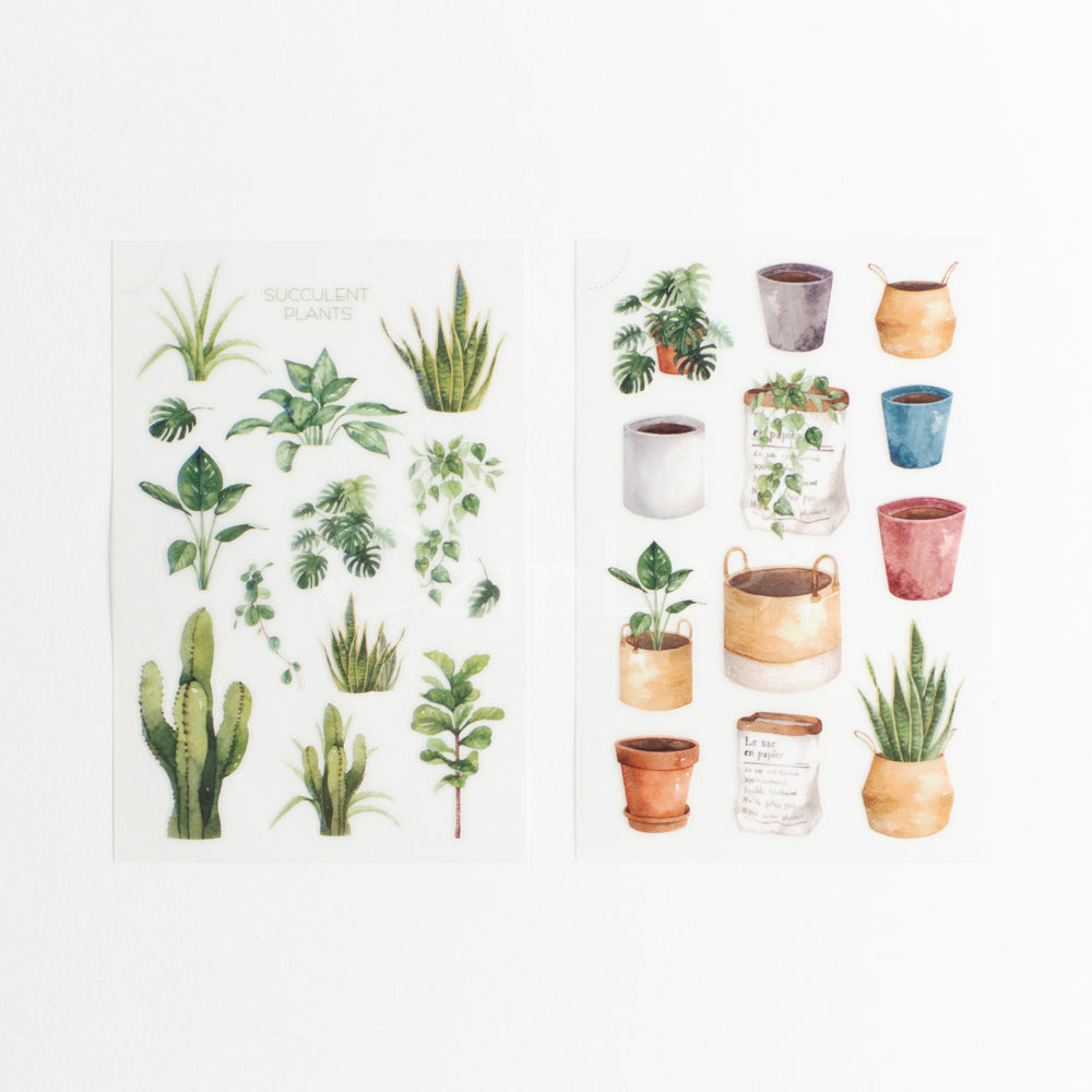 MU Print-On Sticker 2s 037-Cactus & Succulent Plan