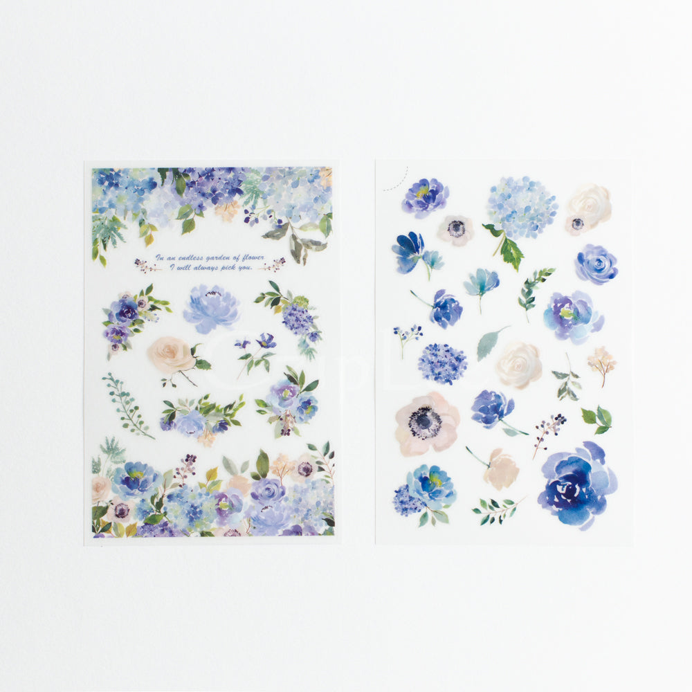 MU Print-On Sticker 2s 039-Romantic Blue Roses