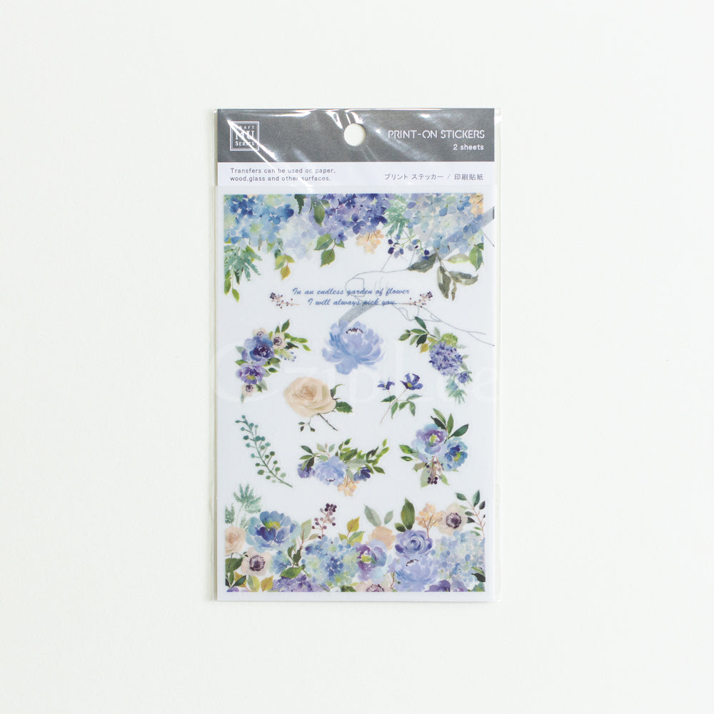 MU Print-On Sticker 2s 039-Romantic Blue Roses