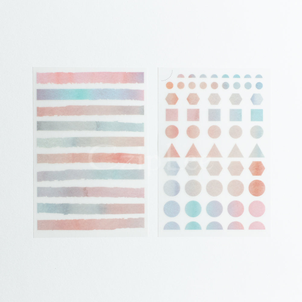 MU Print-On Sticker 2s 042-Pastel Watercolour Geom