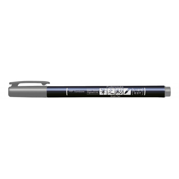 TOMBOW Fudenosuke Brush Pen-Hard-Grey