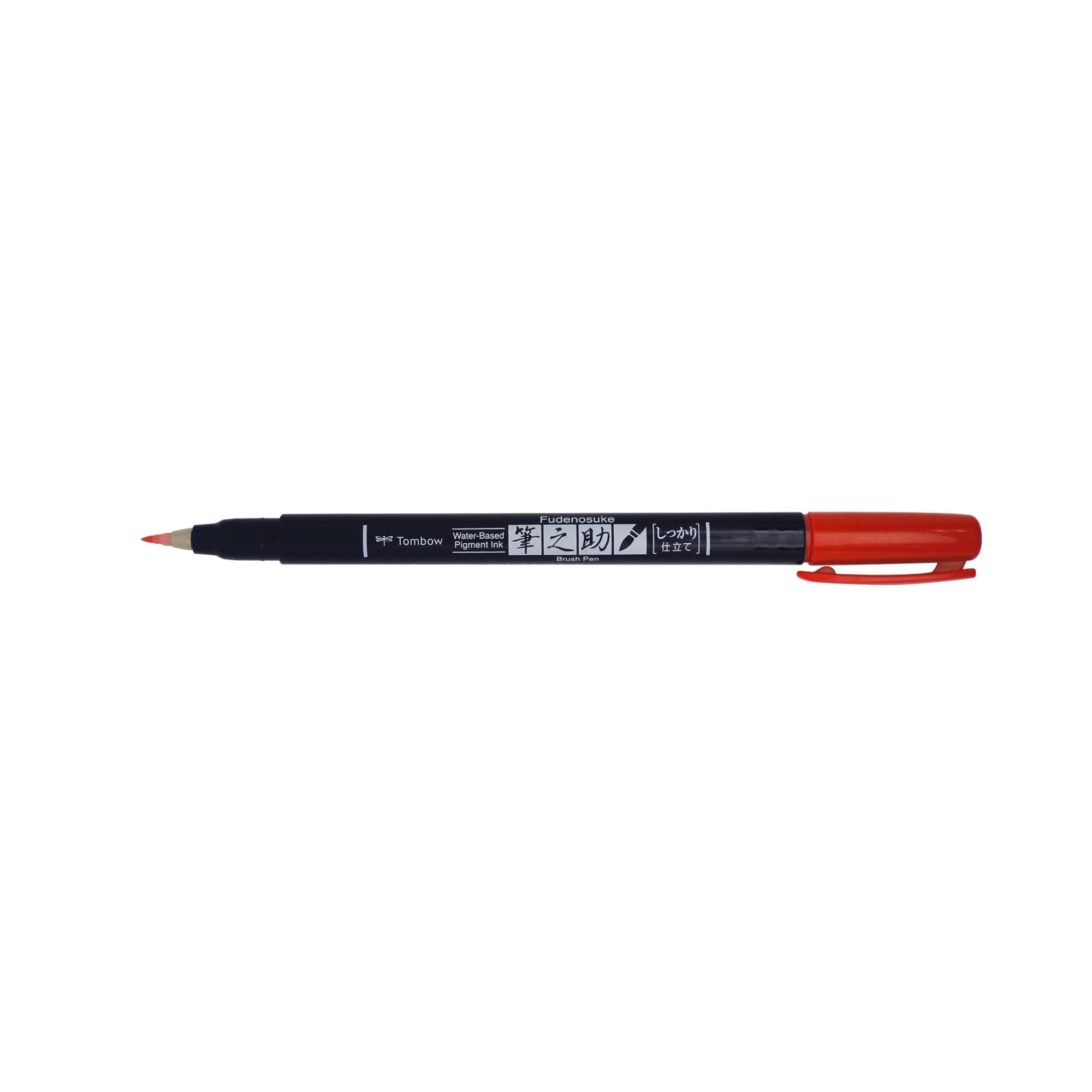 TOMBOW Fudenosuke Brush Pen-Hard-Orange