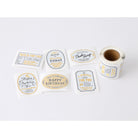 MIDORI Roll Sticker Label Metallic