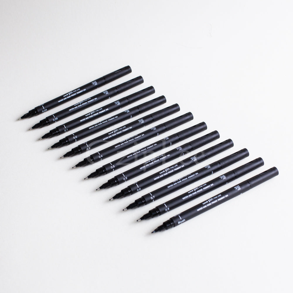 UNI pin Fine Line 12pc/Set Black