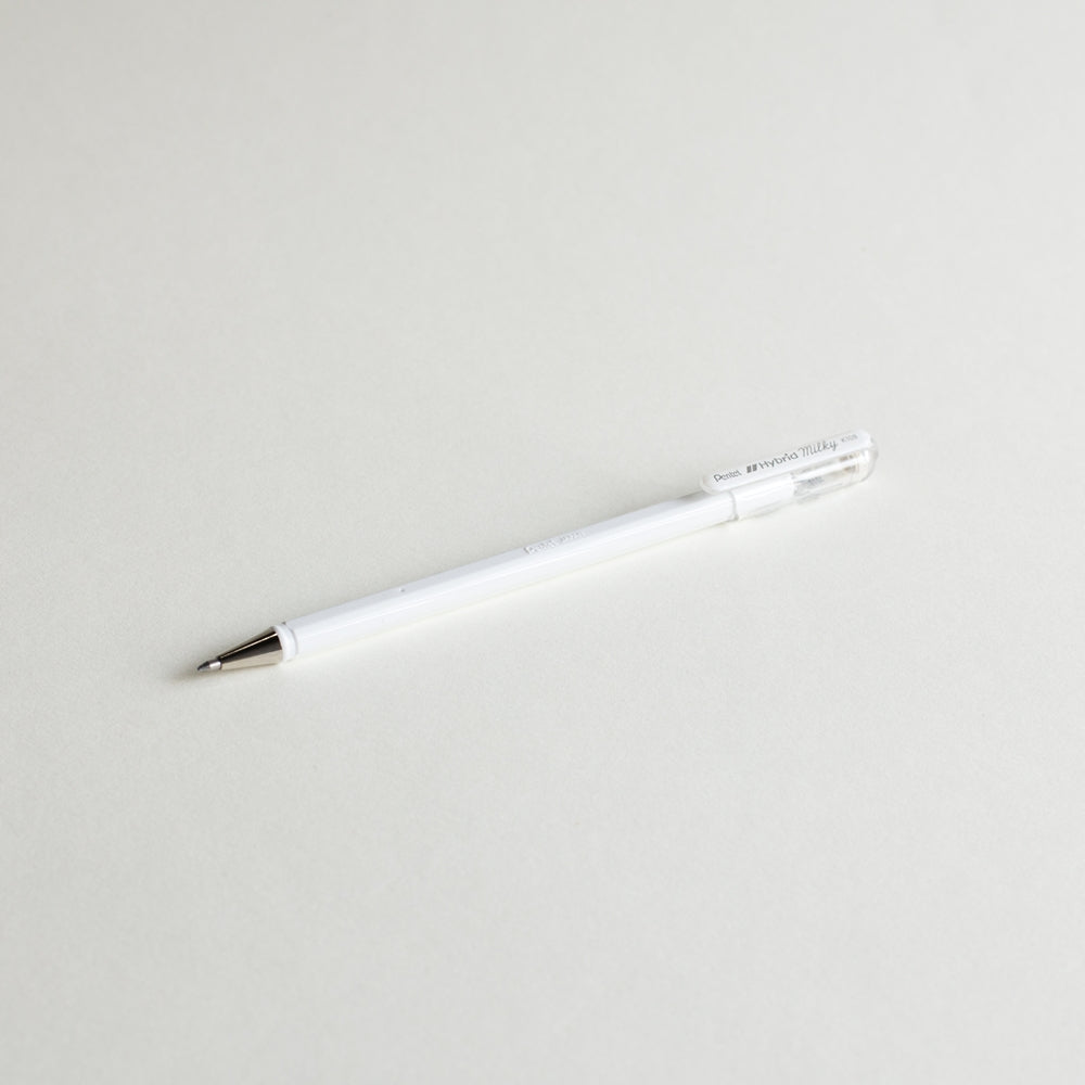 PENTEL Hybrid Milky 0.8mm-Pastel White