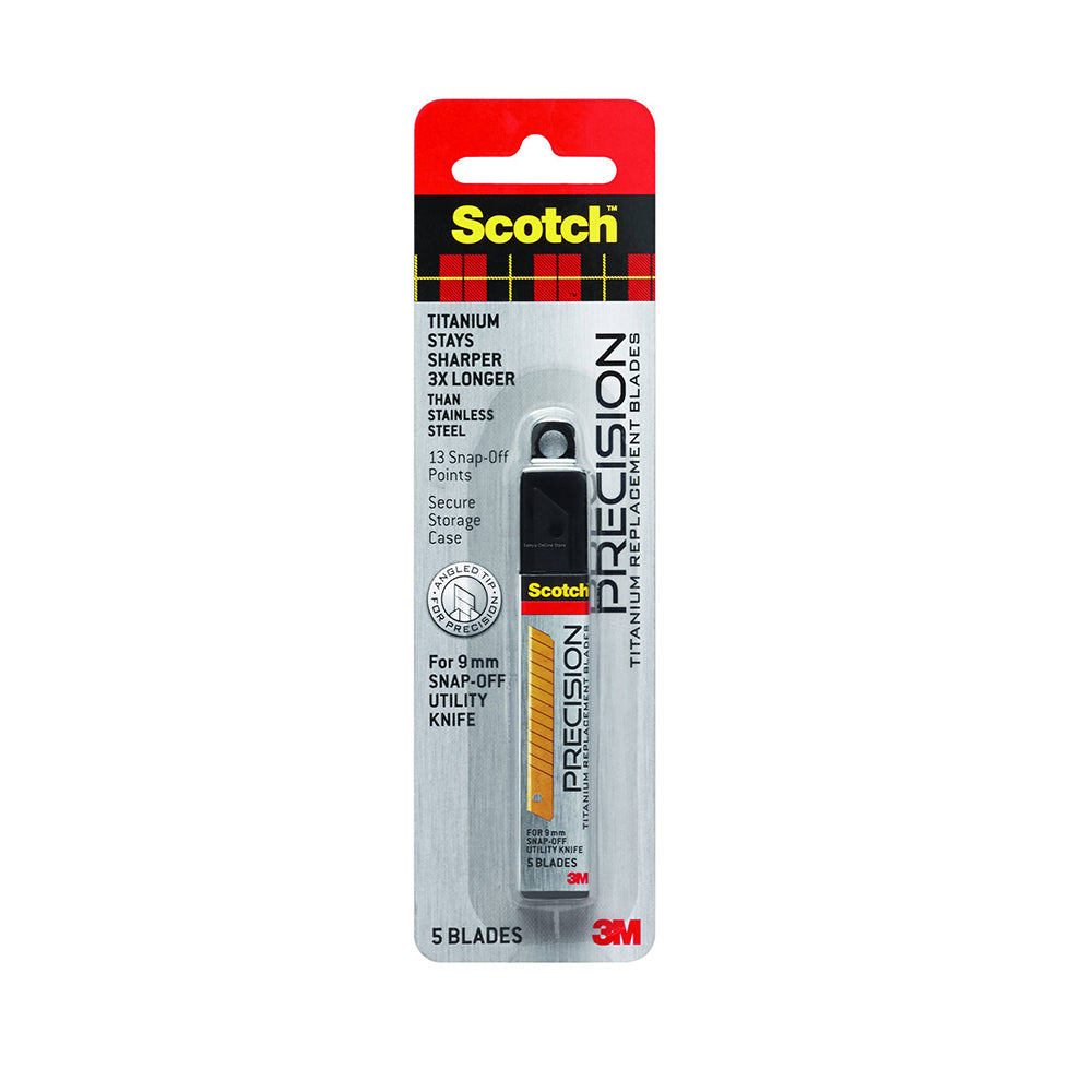 3M Scotch Utility Knife Refill Blades 5ct S 9mm