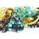 CLAIREFONTAINE Curly Ribbons 3x10 Chocolate/Blue/Gold