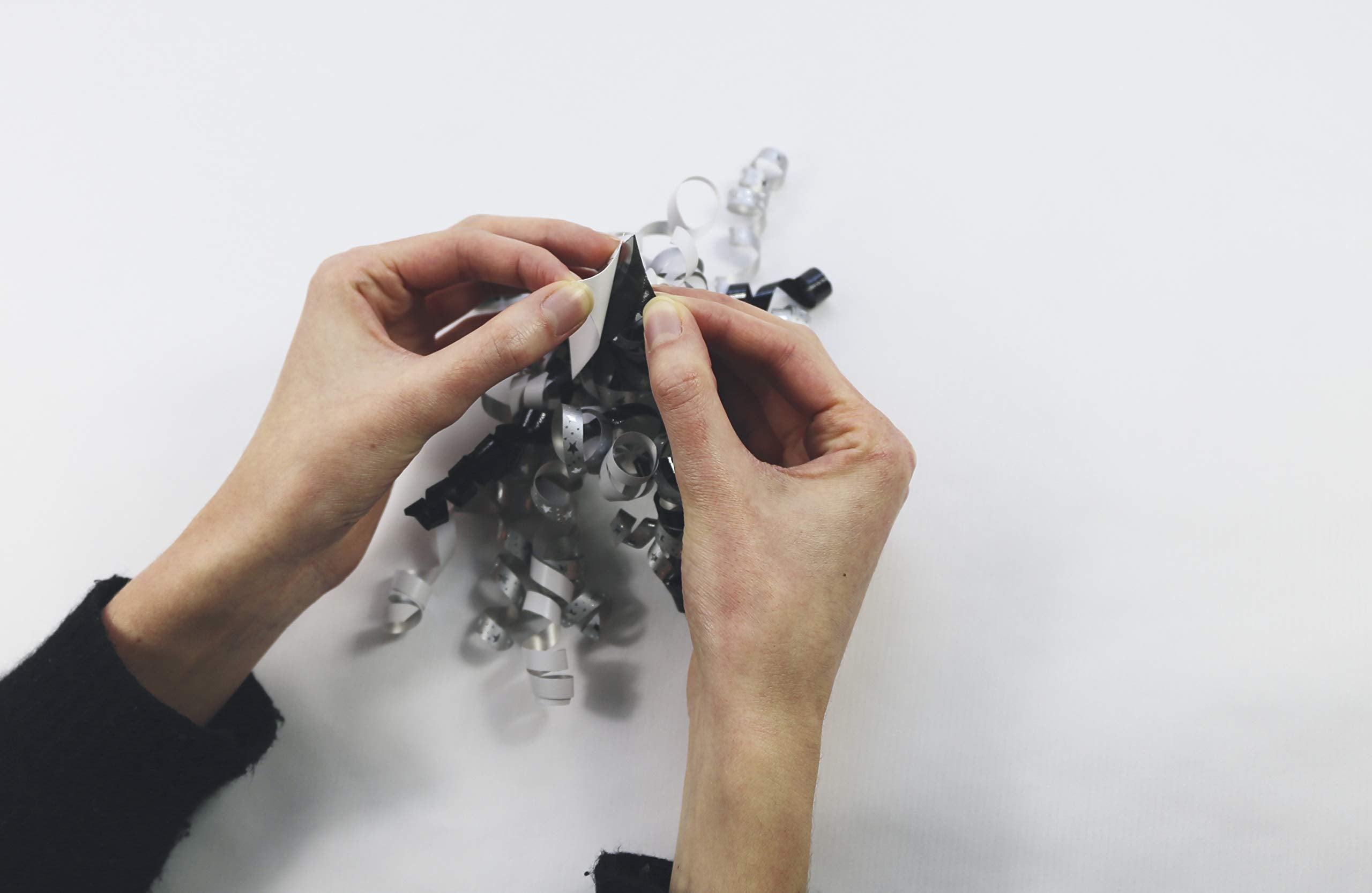 CLAIREFONTAINE Curly Ribbons 3x10 Chocolate/Blue/Gold