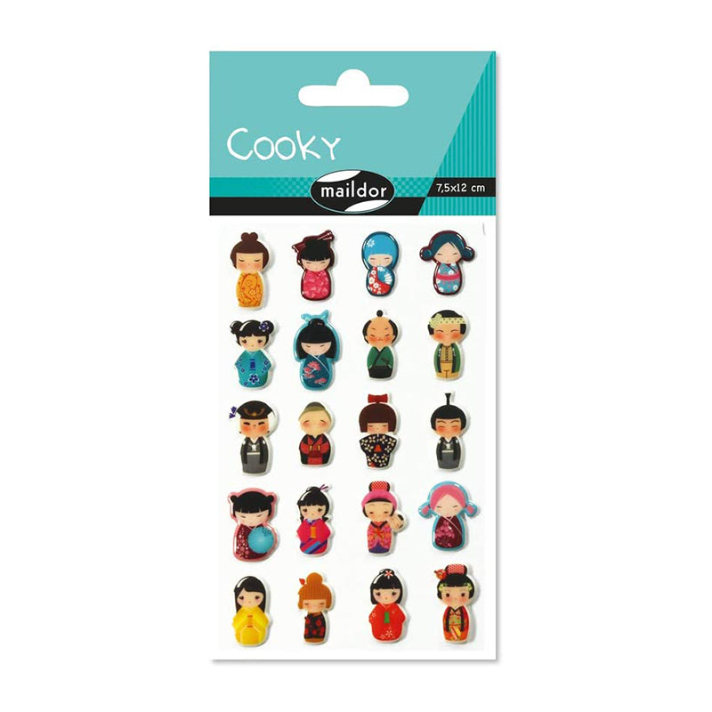 MAILDOR 3D Stickers Cooky Kokeshi 1s Default Title