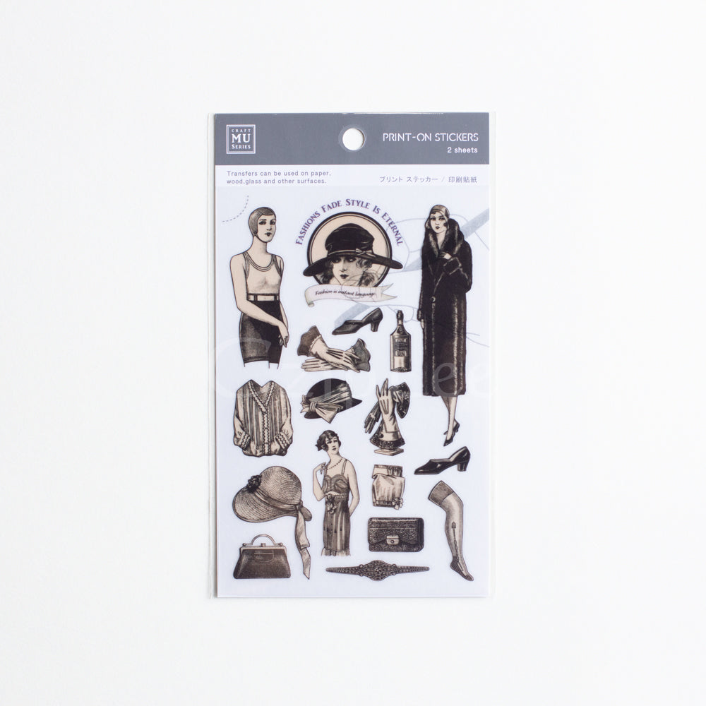 MU Print-On Sticker 2s 048-Retro 20s Fashion