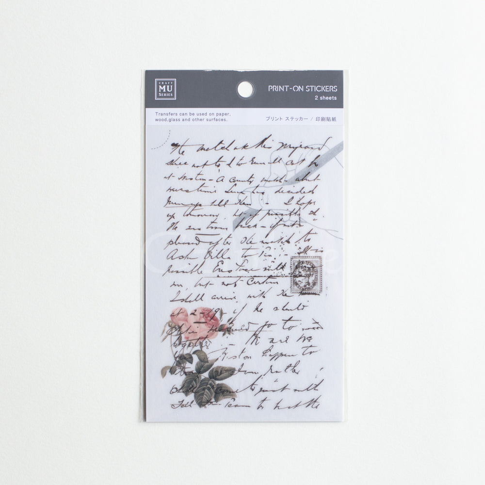 MU Print-On Sticker 2s 049-Vintage Handwritten