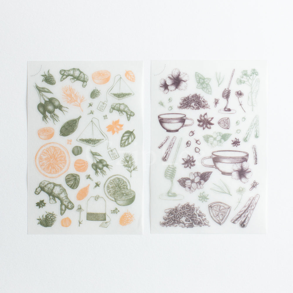 MU Print-On Sticker 2s 052-Herbaceous Flower Green