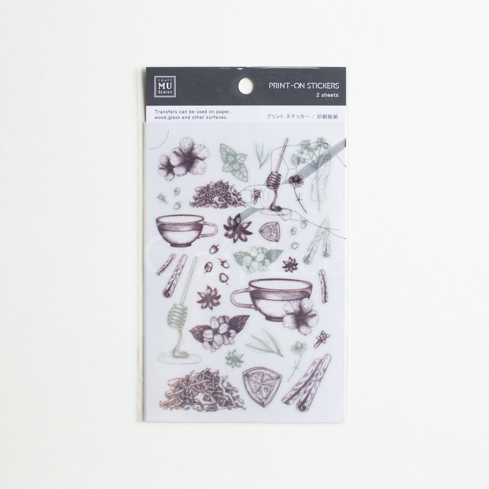 MU Print-On Sticker 2s 052-Herbaceous Flower Green