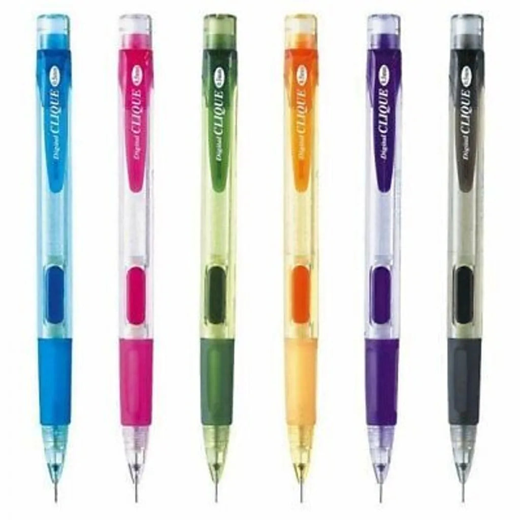 MONAMI Digital Clique Mechanical Pencil 0.5mm 6 Colours