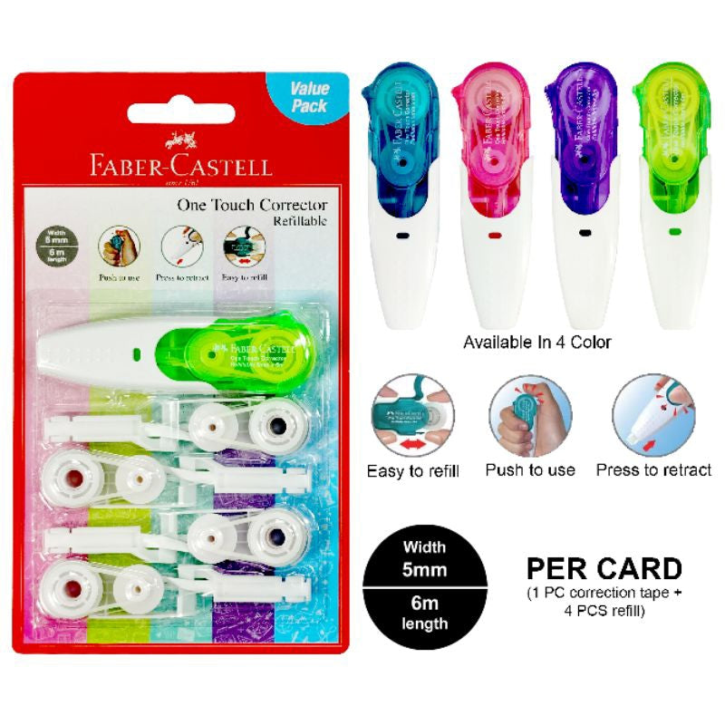 FABER-CASTELL One Touch Corrector +4 Refills 169215 MIXED