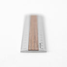 MIDORI Aluminium Wooden Ruler 15cm Dark Brown A