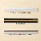 MIDORI Aluminium Wooden Ruler 15cm Dark Brown A