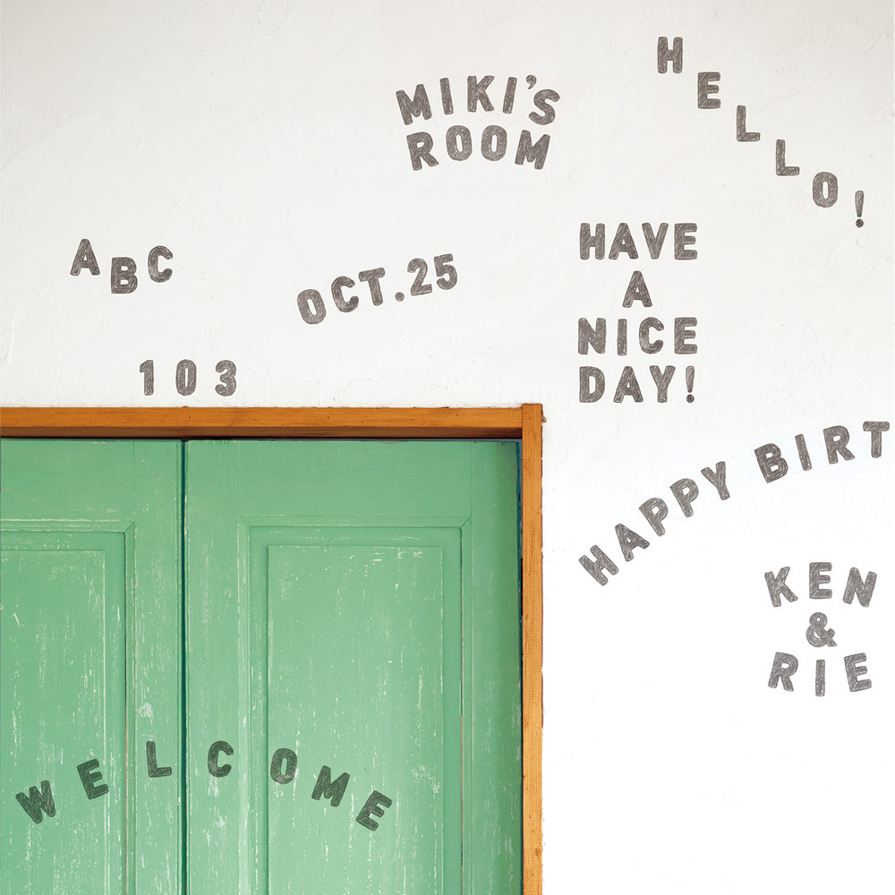 MIDORI Electrostatic Wall Sticker Alphabet