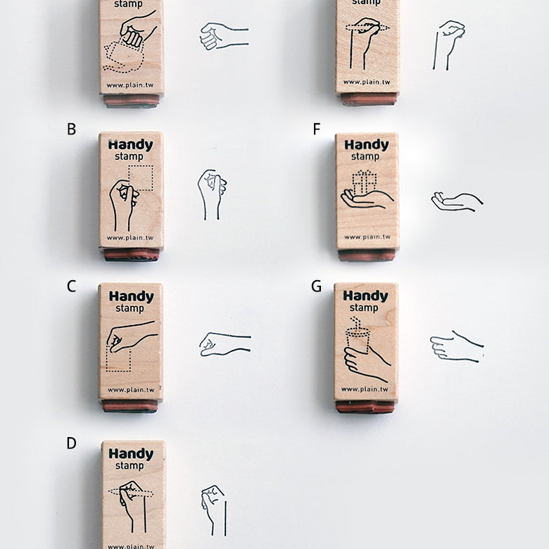 PLAIN Handy Rubber Stamps-F