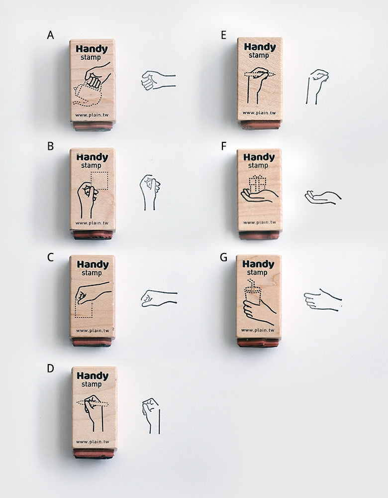 PLAIN Handy Rubber Stamps-G