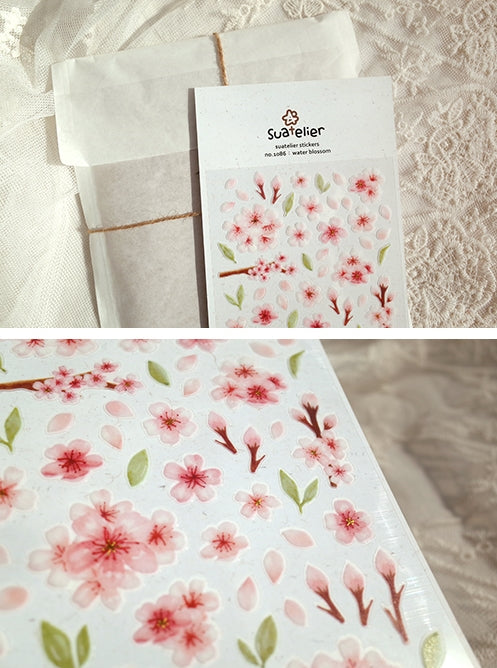 SUATELIER Stickers No.1086: Water Blossom