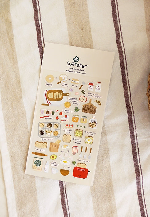 SUATELIER Stickers No.1083: I Like Bread