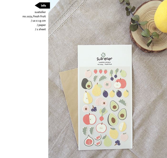SUATELIER Stickers No.1074: Fresh Fruit