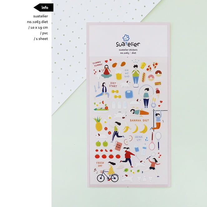 SUATELIER Stickers No.1063: Diet