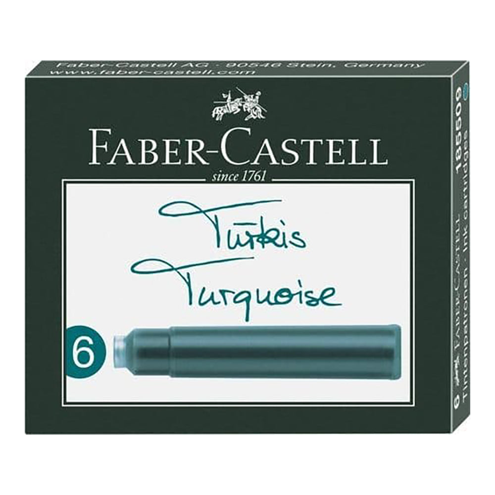 FABER-CASTELL FP Ink Cartridge 6s Turquoise