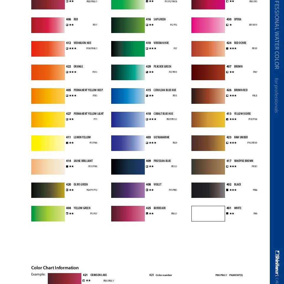 SHINHAN Professional Watercolour 7.5ml 13 Colours
