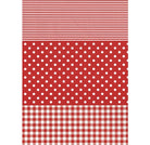 DECOPATCH Paper:Gingham/Dots/Stripes 484-Red Default Title