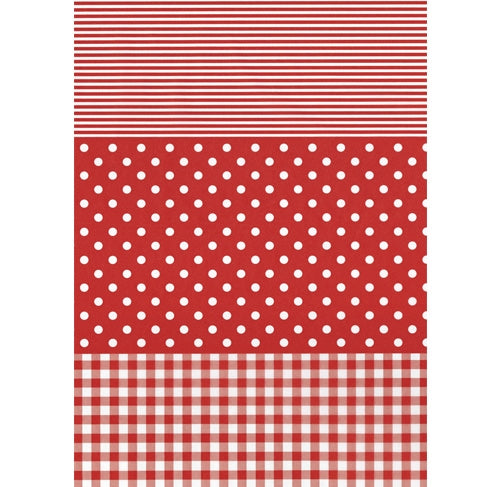 DECOPATCH Paper:Gingham/Dots/Stripes 484-Red Default Title