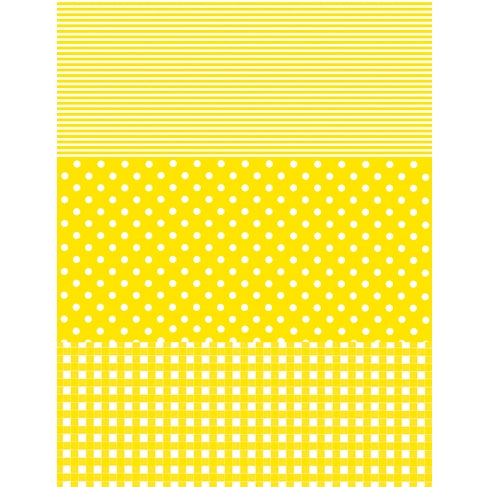 DECOPATCH Paper:Gingham/Dots/Stripes 545-Yellow Default Title