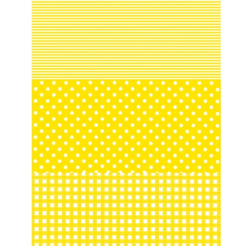 DECOPATCH Paper:Gingham/Dots/Stripes 545-Yellow Default Title