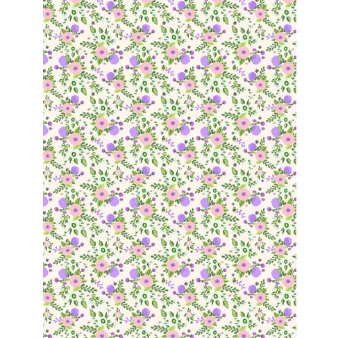 DECOPATCH Paper:Pink 739 Flowers-Purple Default Title