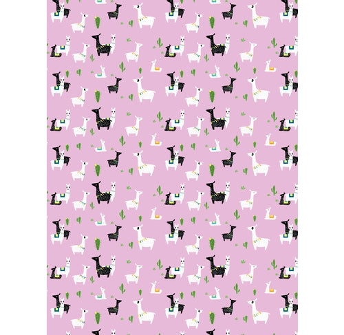 DECOPATCH Paper:Pink 768 Llamas-Black & White Default Title