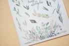 MU Print-On Sticker 2s 074-Greenish Leaves