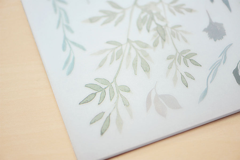 MU Print-On Sticker 2s 074-Greenish Leaves